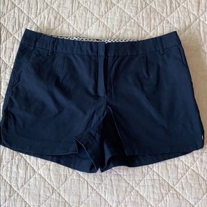Navy Blue scalloped pocket shorts